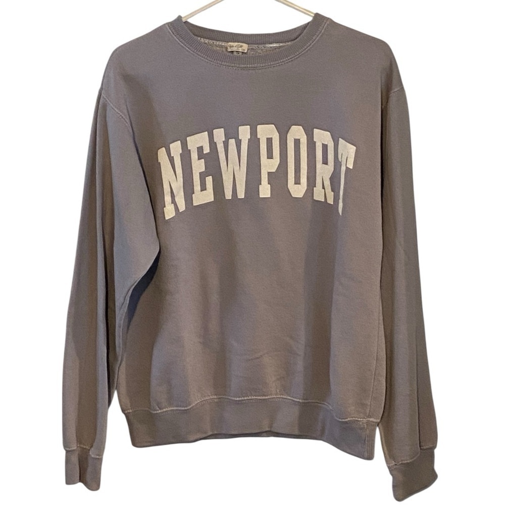 Brandy Melville John Gault Gray Newport Graphic Cotton crewneck Sweatshirt